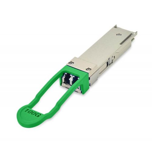 100G QSFP28 module, 4xCWDM, 2km over SMF with FEC, DDM, duplex LC connector, 0°C ~ +70°C temp range