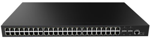 L2 Managed Full Gigabit Ethernet PoE Switch, 48 x 10/100/1000Base-T with PoE + 4 x 1G/2.5G/10GE SFP+ ports, enhanced L2 and static routing support, 740W PoE budget