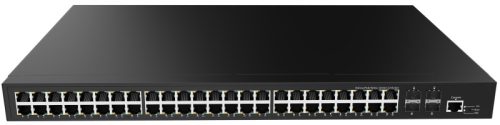 L3 Managed Full Gigabit Ethernet PoE Switch, 48 x 10/100/1000Base-T with PoE + 4 x 1G/2.5G/10GE SFP ports, 370W PoE budget